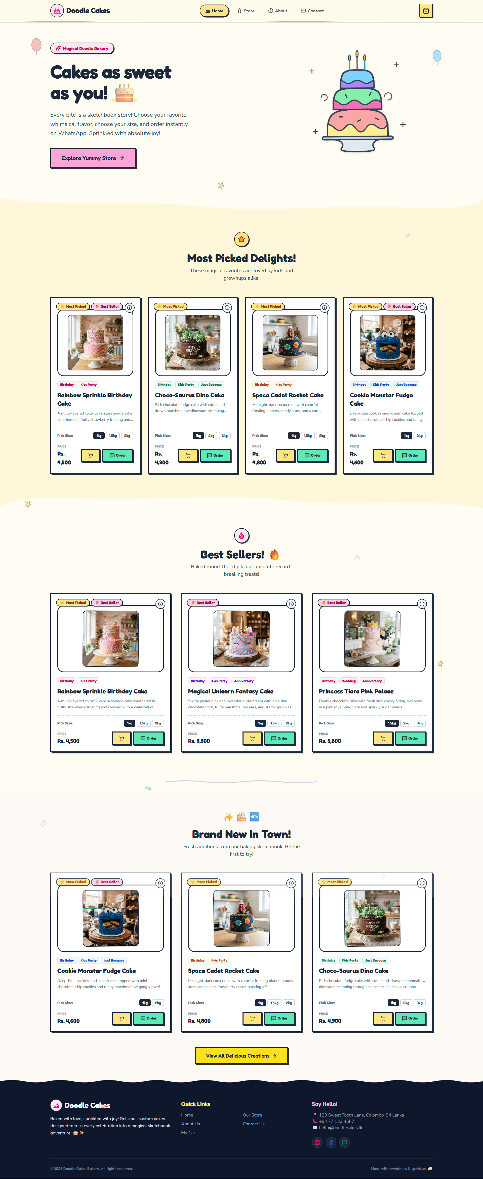 Cake Store demo preview